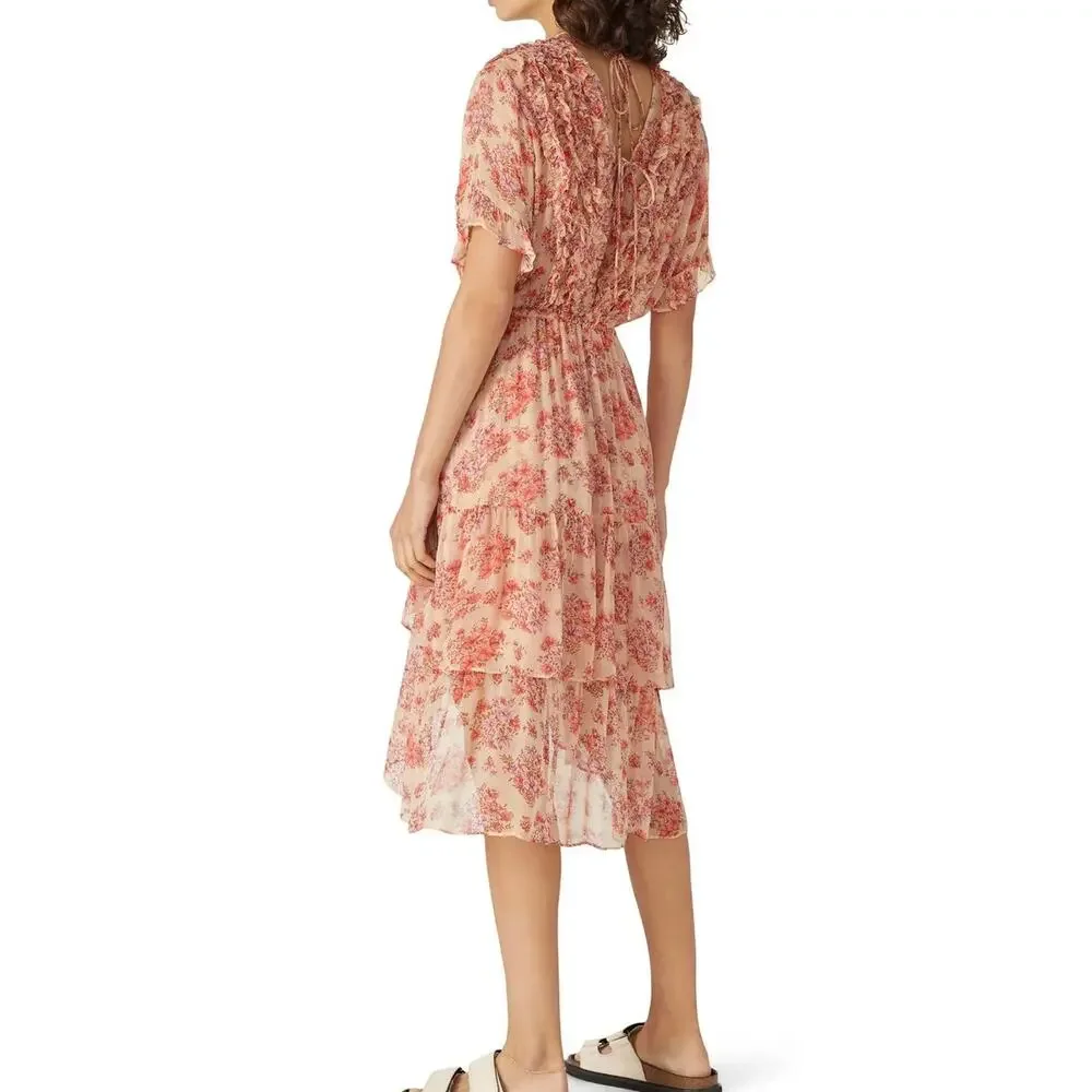 The Kooples Floral Frills Dress Size 2 Medium_3